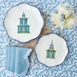 Scalloped Pagoda Starter Plate (Set Of 4)|Mrs. Alice Discount
