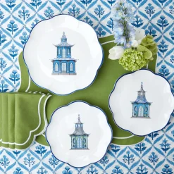 Scalloped Pagoda Starter Plate (Set Of 4)|Mrs. Alice Online
