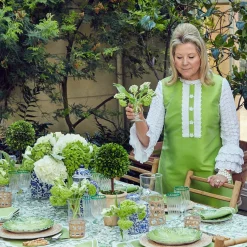 Serena Applique Green Napkins (Set Of 4)|Mrs. Alice