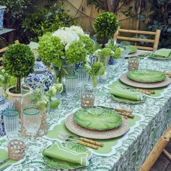 Serena Applique Green Placemats (Set Of 4)|Mrs. Alice Outlet