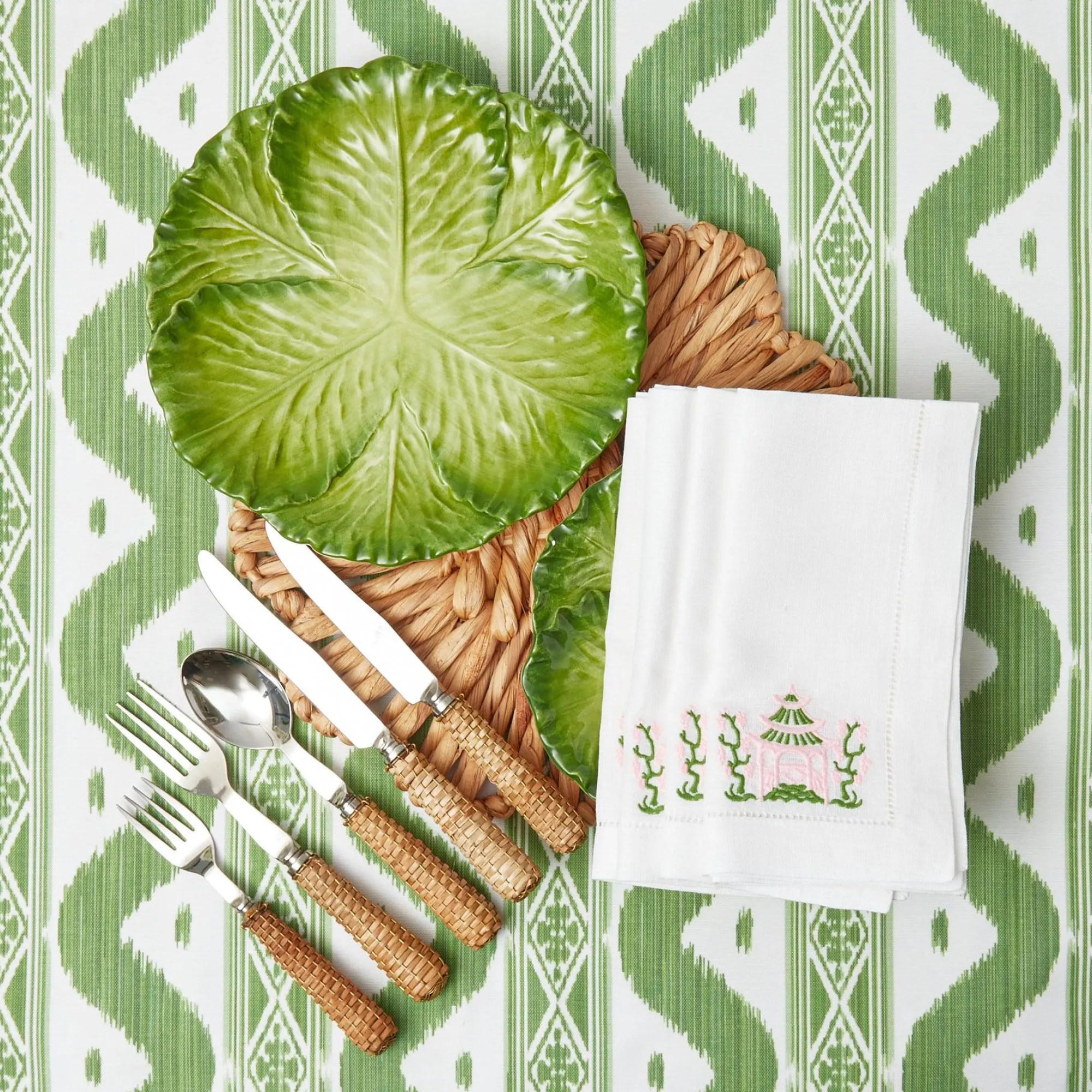 Serena Green Cabbage Dinner Plate (Set Of 4)|Mrs. Alice Hot