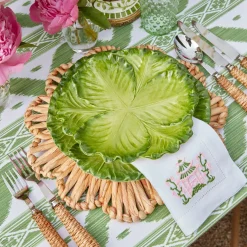 Serena Green Cabbage Starter Plate (Set Of 4)|Mrs. Alice Online