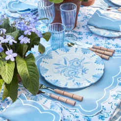Seville Blue Gardenia Dinner Plate|Mrs. Alice