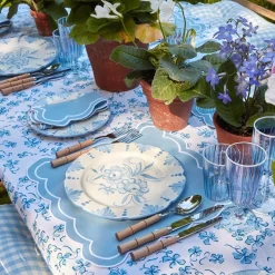 Seville Blue Gardenia Dinner Plate|Mrs. Alice