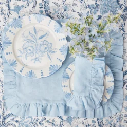 Seville Blue Gardenia Dinner Plate|Mrs. Alice