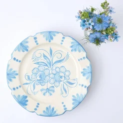 Seville Blue Gardenia Dinner Plate|Mrs. Alice