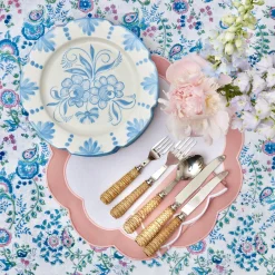 Seville Blue Gardenia Dinner Plate (Set Of 4)|Mrs. Alice