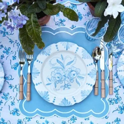 Seville Blue Gardenia Dinner Plate|Mrs. Alice Best