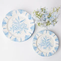 Seville Blue Gardenia Dinner Plate|Mrs. Alice Best