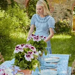 Seville Blue Gardenia Dinner Plate|Mrs. Alice Best
