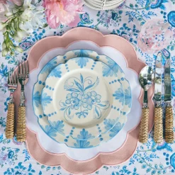 Seville Blue Gardenia Dinner Plate|Mrs. Alice Best