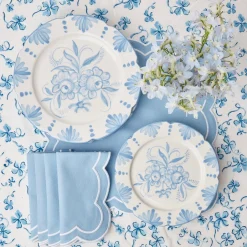 Seville Blue Gardenia Starter Plate (Set Of 4)|Mrs. Alice