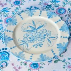 Seville Blue Gardenia Starter Plate (Set Of 4)|Mrs. Alice