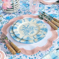 Seville Blue Gardenia Starter Plate (Set Of 4)|Mrs. Alice