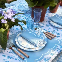 Seville Blue Gardenia Starter Plate (Set Of 4)|Mrs. Alice Hot