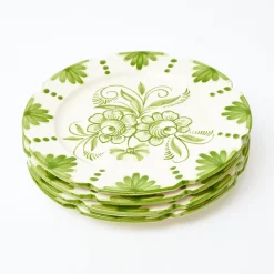 Seville Green Gardenia Dinner & Starter Plates (Set Of 8)|Mrs. Alice Sale