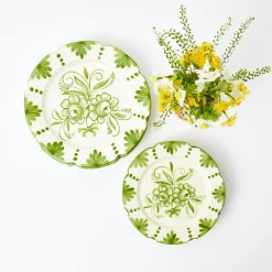 Seville Green Gardenia Starter Plates (Set Of 4)|Mrs. Alice New