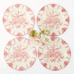 Seville Pink Gardenia Dinner Plate (Set Of 4)|Mrs. Alice Online