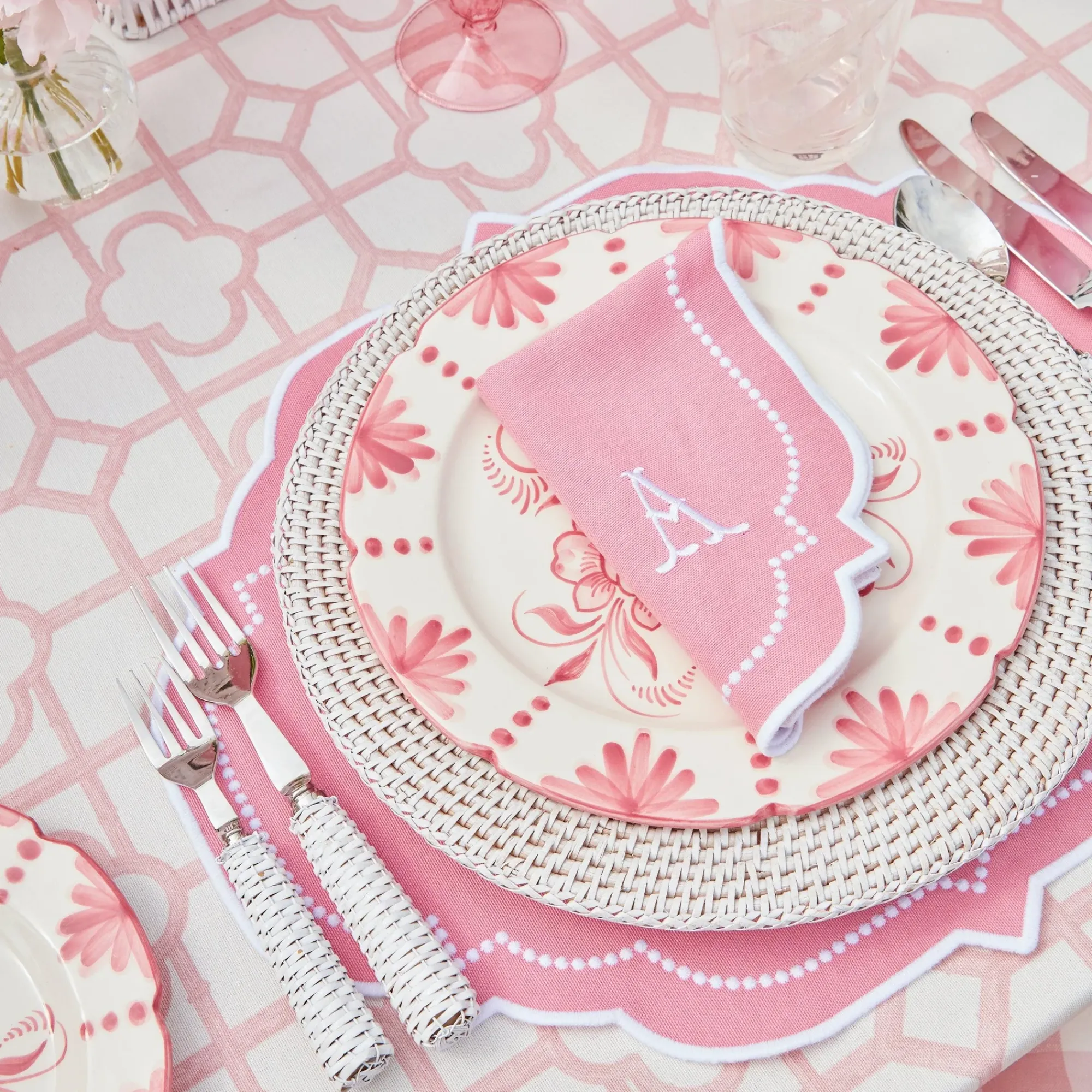 Seville Pink Gardenia Dinner Plate|Mrs. Alice Online