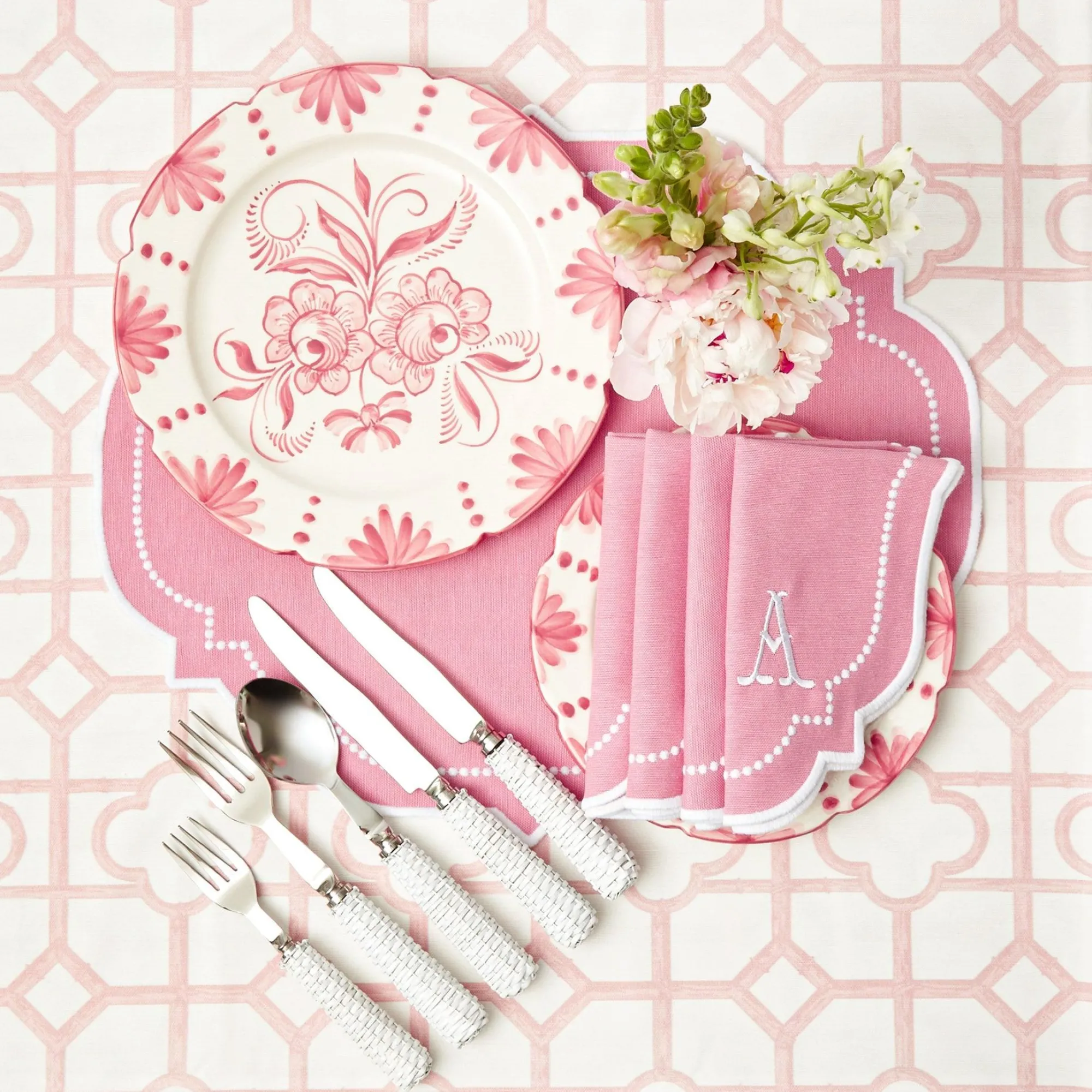 Seville Pink Gardenia Dinner Plate|Mrs. Alice Online