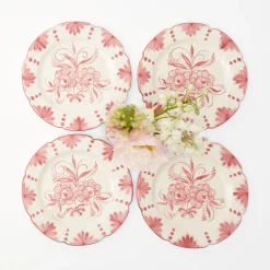 Seville Pink Gardenia Starter Plate (Set Of 4)|Mrs. Alice New