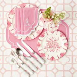 Seville Pink Gardenia Starter Plate (Set Of 4)|Mrs. Alice New