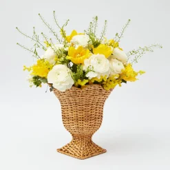 Small Natural Rattan Urn Vase|Mrs. Alice Online