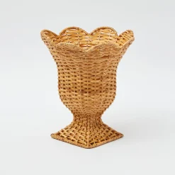 Small Natural Rattan Urn Vase|Mrs. Alice
