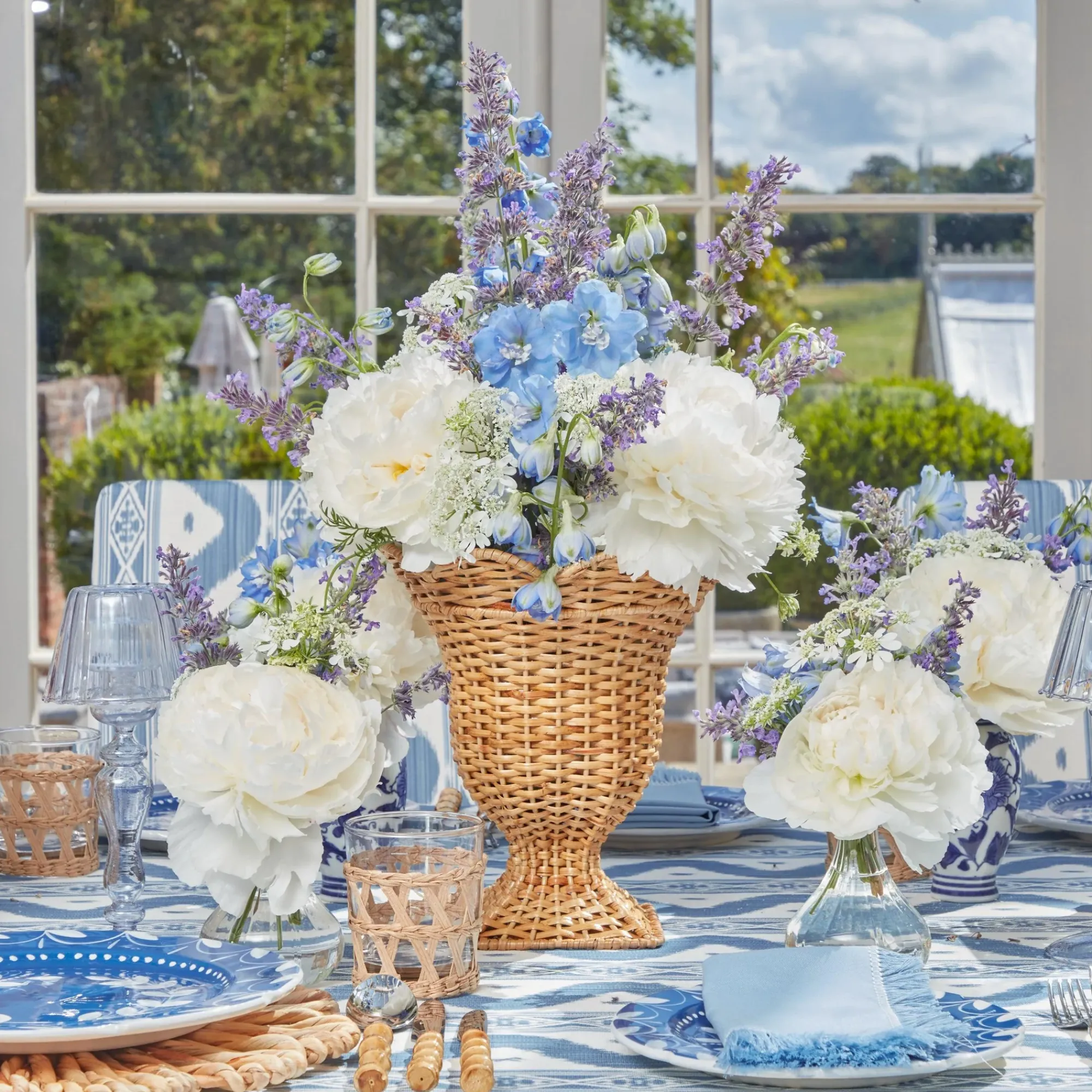 Small Natural Rattan Urn Vase|Mrs. Alice