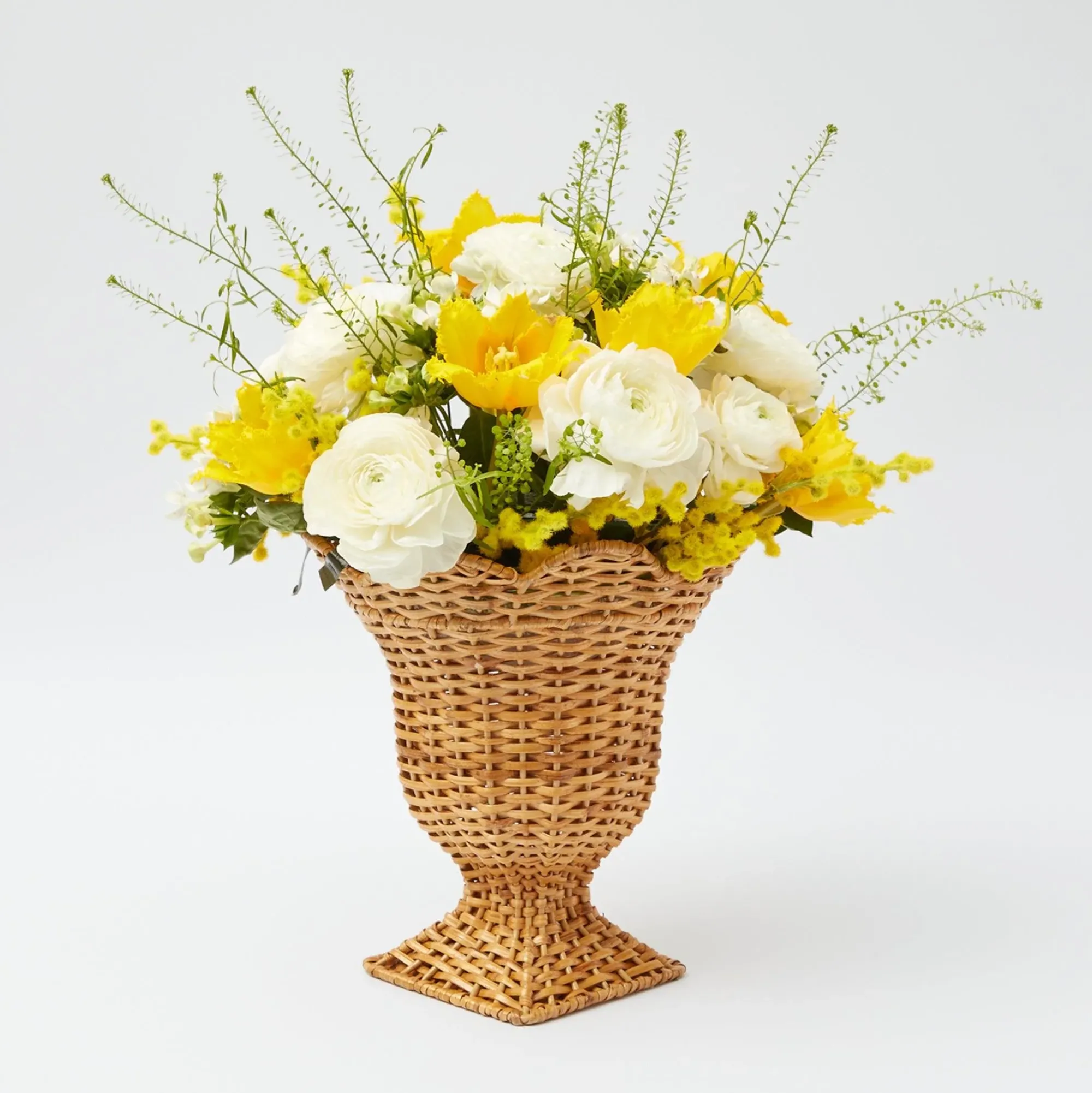 Small Natural Rattan Urn Vase|Mrs. Alice