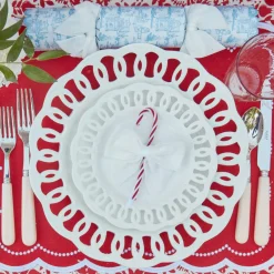 Snow White Velvet Napkin Bows (Set Of 4)|Mrs. Alice New