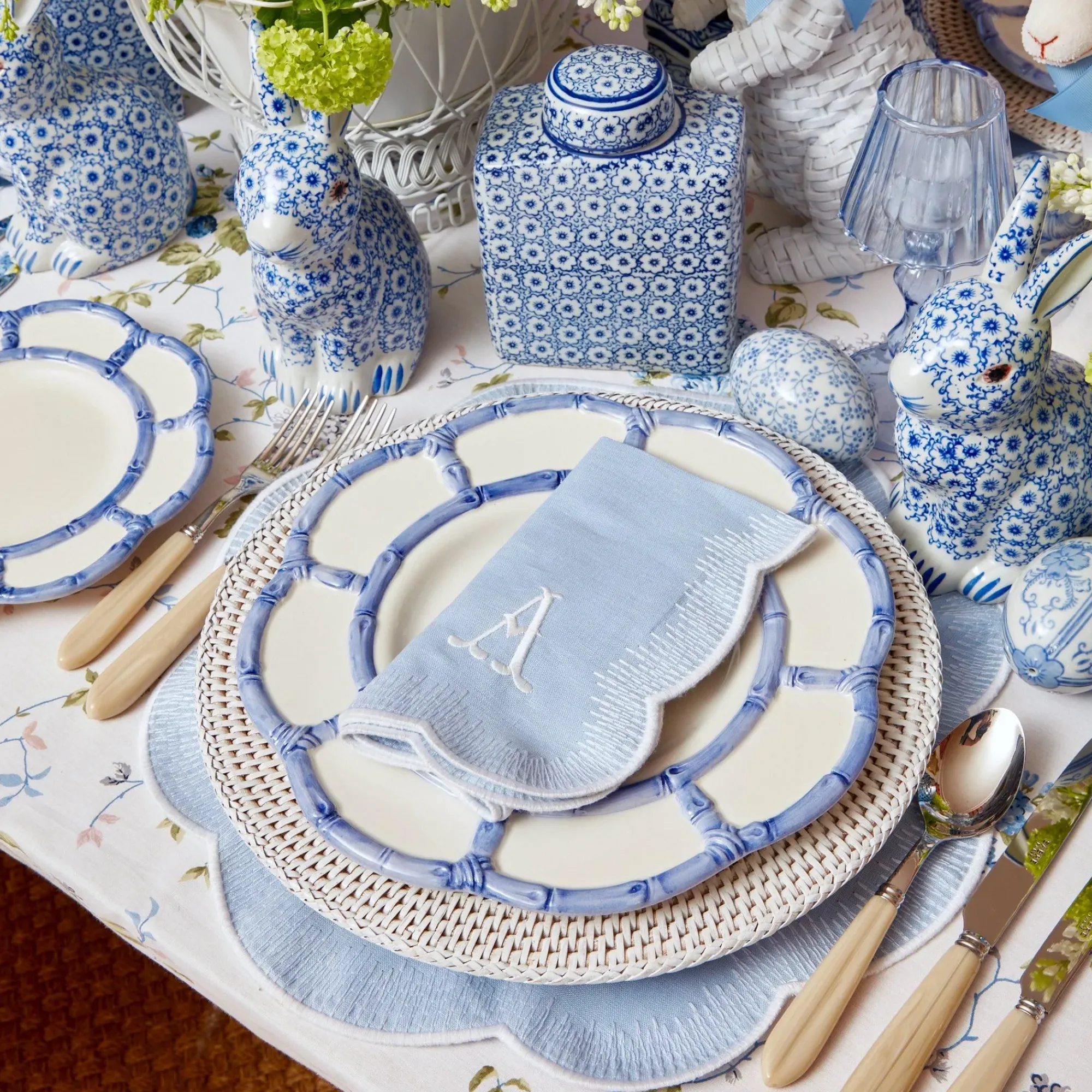 Square Floral Print Ginger Jar|Mrs. Alice New