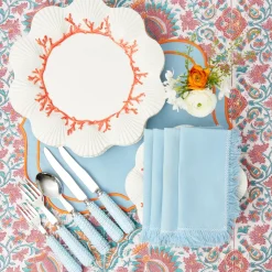 Sylvie Blue & Orange Placemats (Set Of 4)|Mrs. Alice