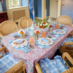 Sylvie Blue And Orange Placemats & Napkins (Set Of 4)|Mrs. Alice Sale