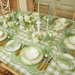 Sylvie Green Embroidered Placemats (Set Of 4)|Mrs. Alice Outlet