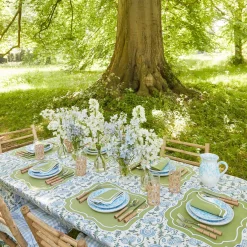 Sylvie Green Embroidered Placemats & Napkins (Set Of 4)|Mrs. Alice Discount