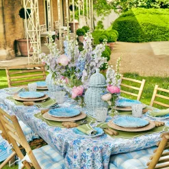 Sylvie Green Embroidered Placemats & Napkins (Set Of 4)|Mrs. Alice Discount