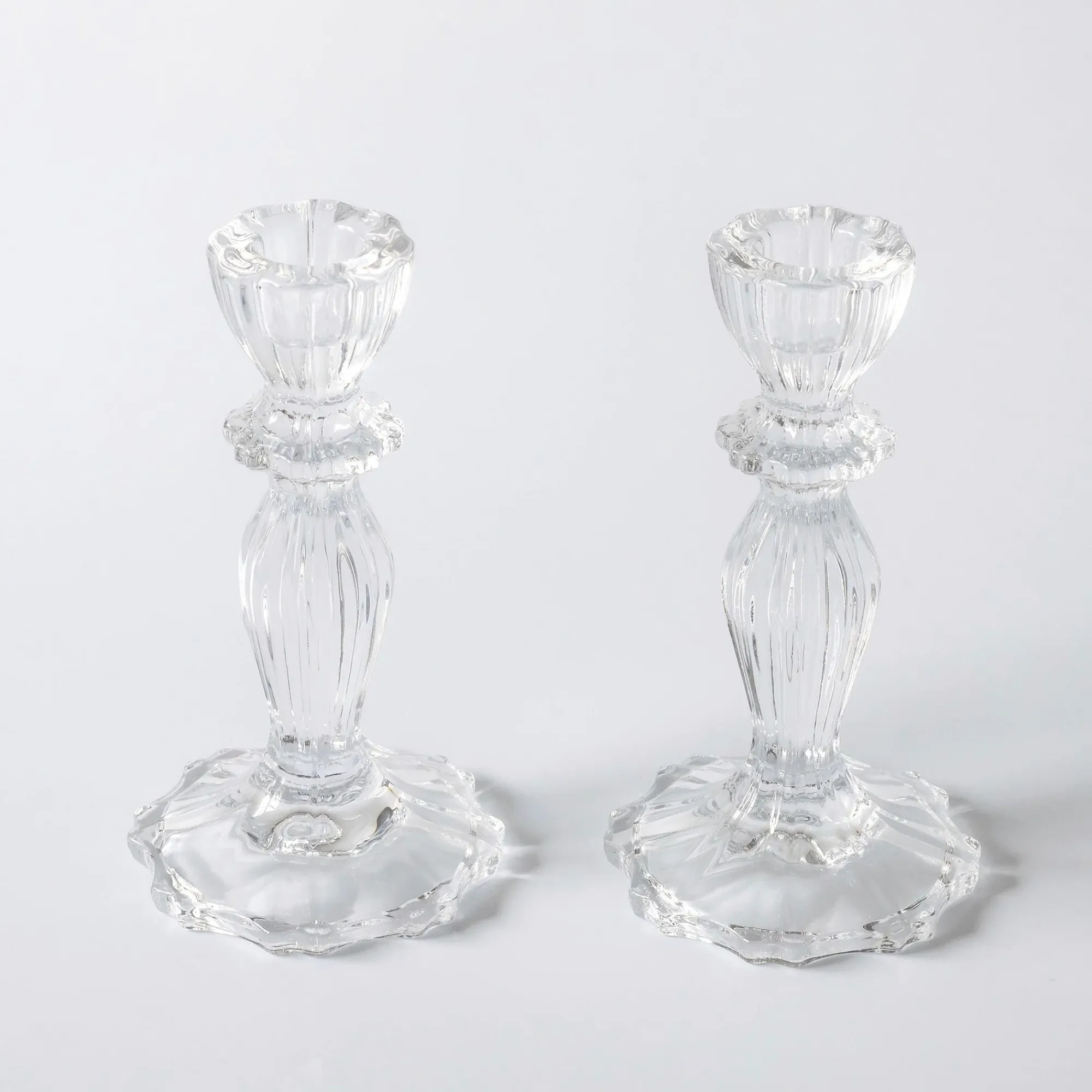 Tall Lace Edge Candle Holders (Pair)|Mrs. Alice Discount