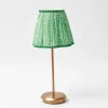 Tall Rechargeable Lamp With Green Lotus Lampshade|Mrs. Alice Outlet