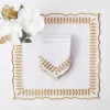 White & Gold Laurel Napkins (Set Of 4)|Mrs. Alice Discount