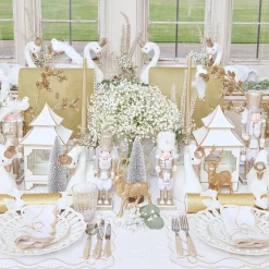 White & Gold Pagoda Lantern|Mrs. Alice Discount