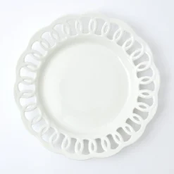 White Lace Dinner Plate|Mrs. Alice Discount