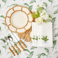 White Lily Of The Valley Tablecloth|Mrs. Alice Clearance