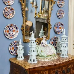 White Porcelain Pagoda Decoration Set|Mrs. Alice New