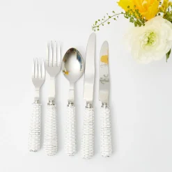 White Rattan Cutlery (5 Piece)|Mrs. Alice Sale