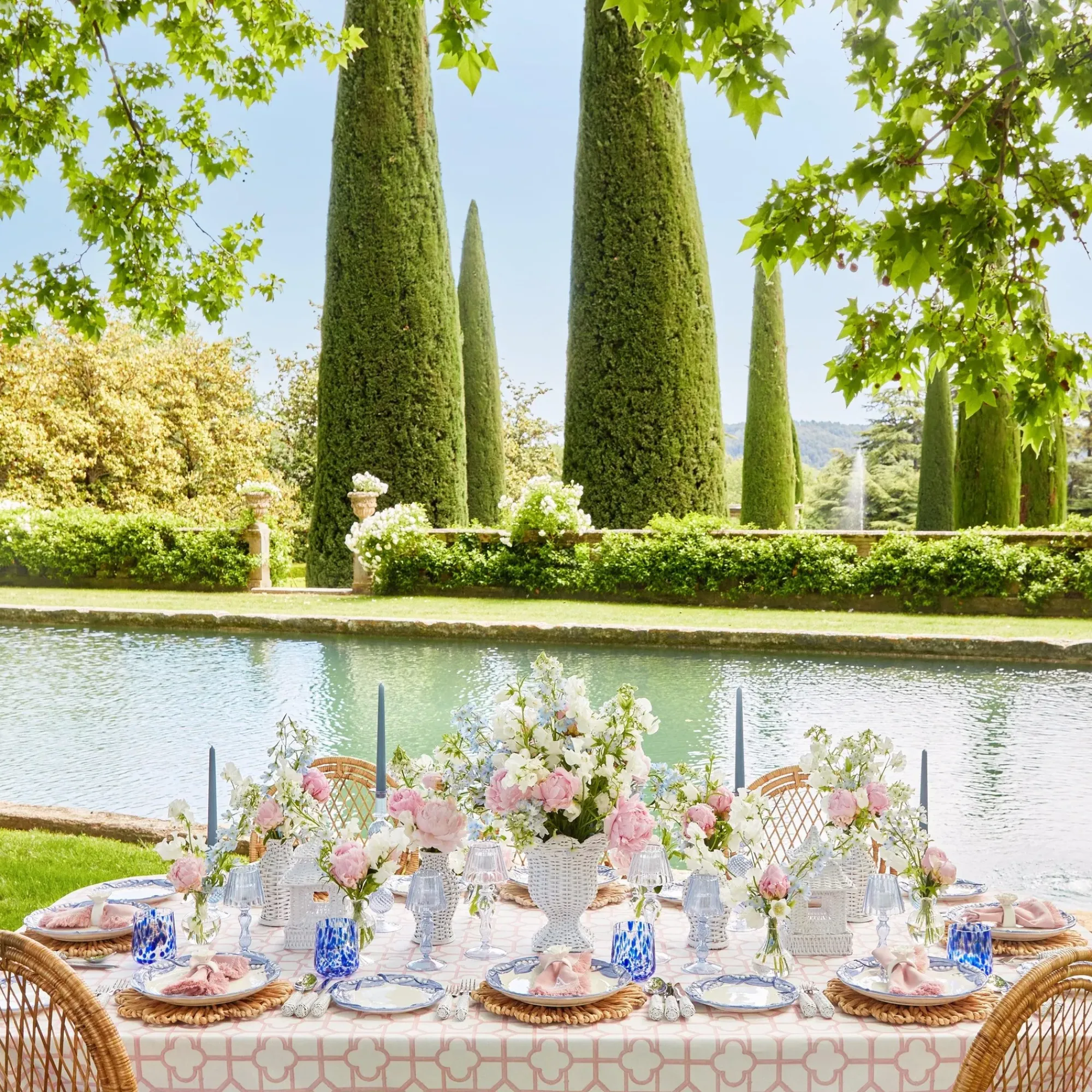 White Rattan Decoration Set|Mrs. Alice Clearance