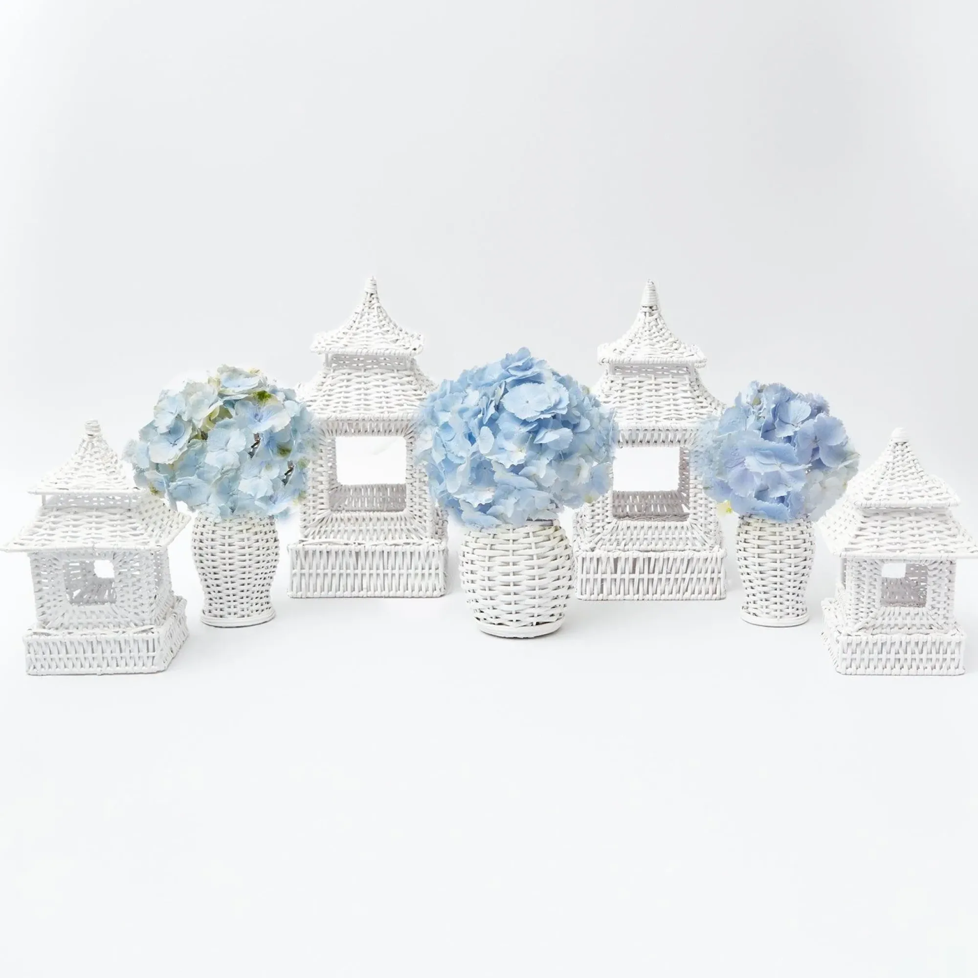 White Rattan Decoration Set|Mrs. Alice Clearance