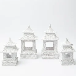 White Rattan Decoration Set|Mrs. Alice Clearance
