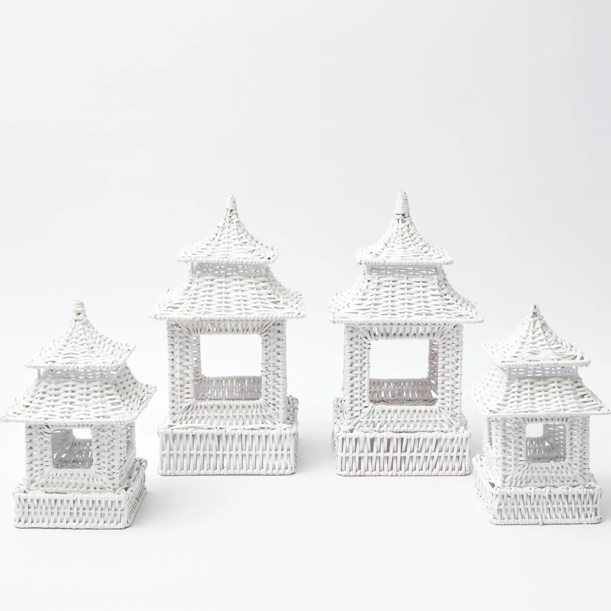 White Rattan Decoration Set|Mrs. Alice Clearance