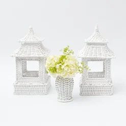 White Rattan Decoration Set|Mrs. Alice Outlet